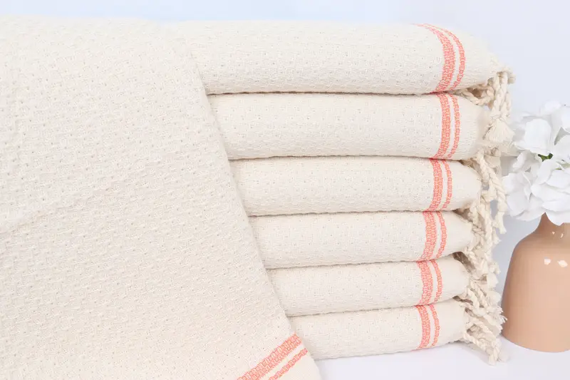 Beach Theme Wedding Gift, Personalized Gifts, Personalized Gift, Wedding Day Gift For Bride, Wedding Favors, Guest Towel, 38x18 Cotton Striped Towel - 1