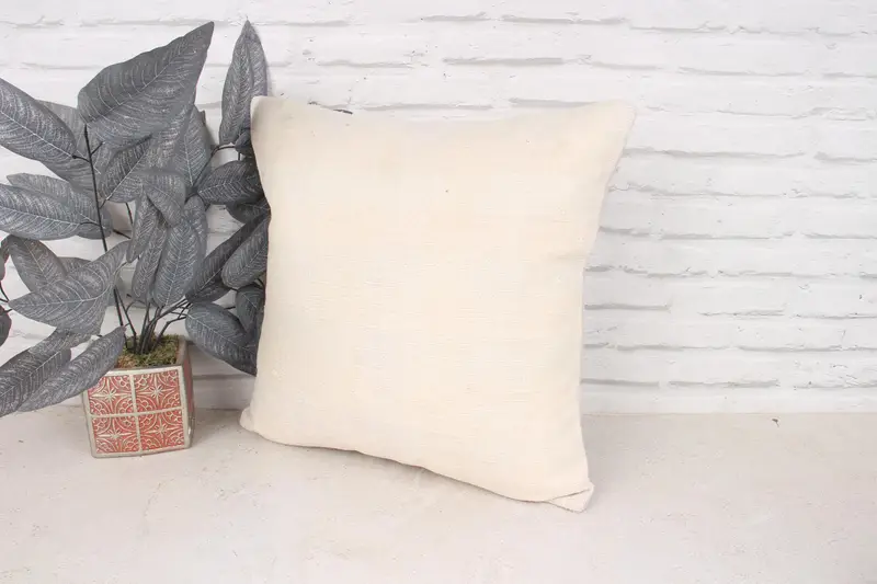 Interior Designer Pillow, Chair Pillow Sham, 18x18 White Cushion, Colorful Pillow Sham, Boho Pillow, Pillow Case, Pillow for Sofa, Meditation Pillow - 4