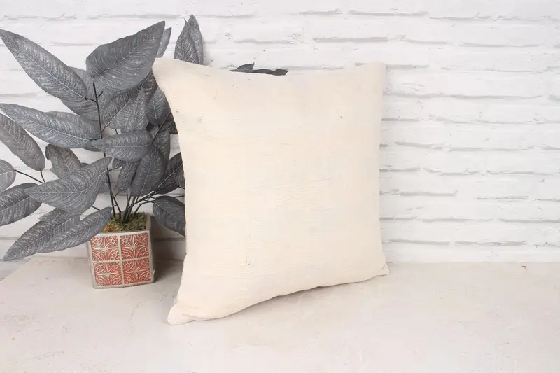 Interior Designer Pillow, Chair Pillow Sham, 18x18 White Cushion, Colorful Pillow Sham, Boho Pillow, Pillow Case, Pillow for Sofa, Meditation Pillow - 3