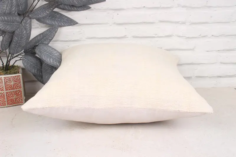 Interior Designer Pillow, Chair Pillow Sham, 18x18 White Cushion, Colorful Pillow Sham, Boho Pillow, Pillow Case, Pillow for Sofa, Meditation Pillow - 5