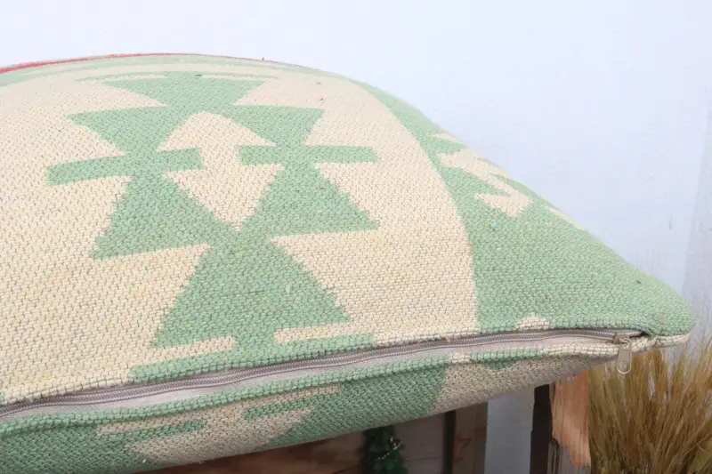 Seat Cushion Case, Home Decor Pillow, Gift Pillow, Cushion, 24x24 Green Pillow, Interior Designer Pillow, Office Chair Pillow Sham - 6