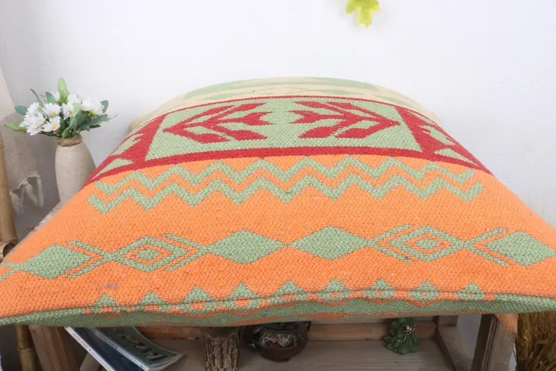 Seat Cushion Case, Home Decor Pillow, Gift Pillow, Cushion, 24x24 Green Pillow, Interior Designer Pillow, Office Chair Pillow Sham - 7