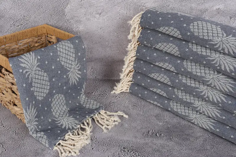 Soft towel, Custom Towel, Absorbent Turkish peshtemal towel for beach use, 80x40 Cotton Pineapple Design Towel, Wedding Shower Gift, Gift For Her - 3