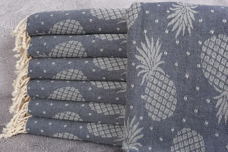 Soft towel, Custom Towel, Absorbent Turkish peshtemal towel for beach use, 80x40 Cotton Pineapple Design Towel, Wedding Shower Gift, Gift For Her - 1