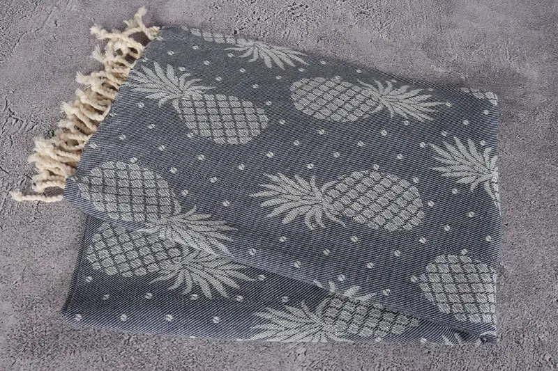 Soft towel, Custom Towel, Absorbent Turkish peshtemal towel for beach use, 80x40 Cotton Pineapple Design Towel, Wedding Shower Gift, Gift For Her - 6