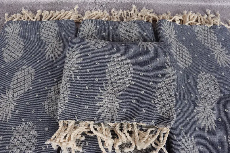 Soft towel, Custom Towel, Absorbent Turkish peshtemal towel for beach use, 80x40 Cotton Pineapple Design Towel, Wedding Shower Gift, Gift For Her - 4