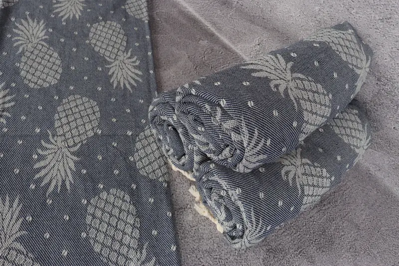 Soft towel, Custom Towel, Absorbent Turkish peshtemal towel for beach use, 80x40 Cotton Pineapple Design Towel, Wedding Shower Gift, Gift For Her - 8
