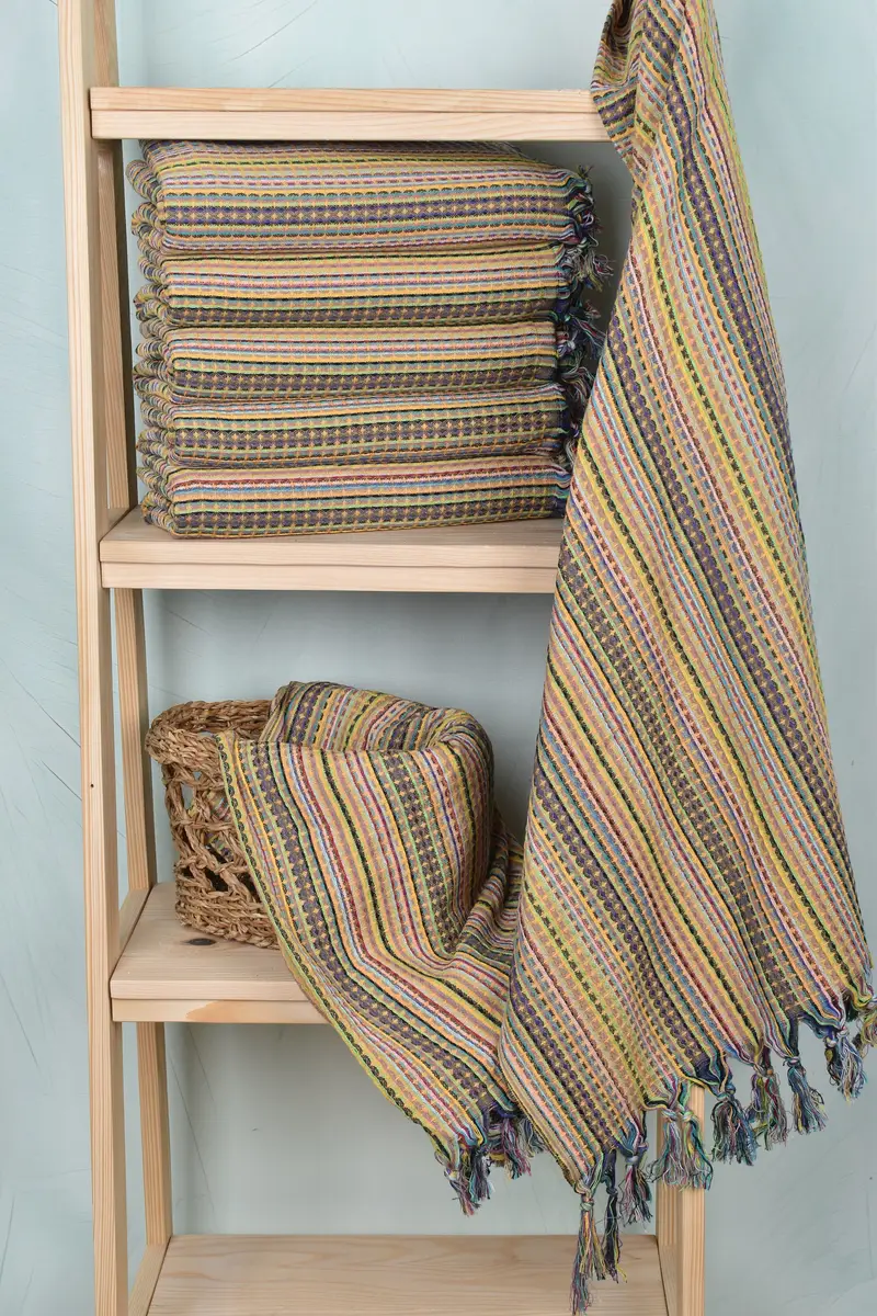 Handmade Turkish bath towel for summer vacation, 70x40 Cotton Waffle Towel, Handmade Gift, Cotton towel, Birthday Gift, Personalized Turkish Towel - 3