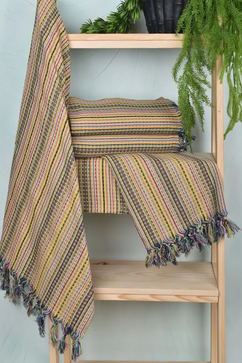 Handmade Turkish bath towel for summer vacation, 70x40 Cotton Waffle Towel, Handmade Gift, Cotton towel, Birthday Gift, Personalized Turkish Towel - 6
