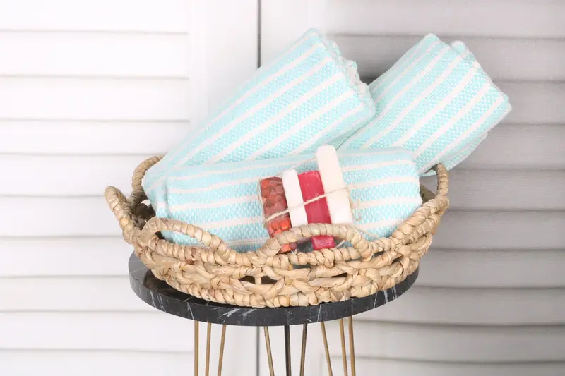 Bachelor Gifts, Absorbent towel, Spa Towel, Valentines Day Gift Idea, Housewarming Gift, 70x40 Cotton Striped Towel, Monogrammed Beach Towel - 4