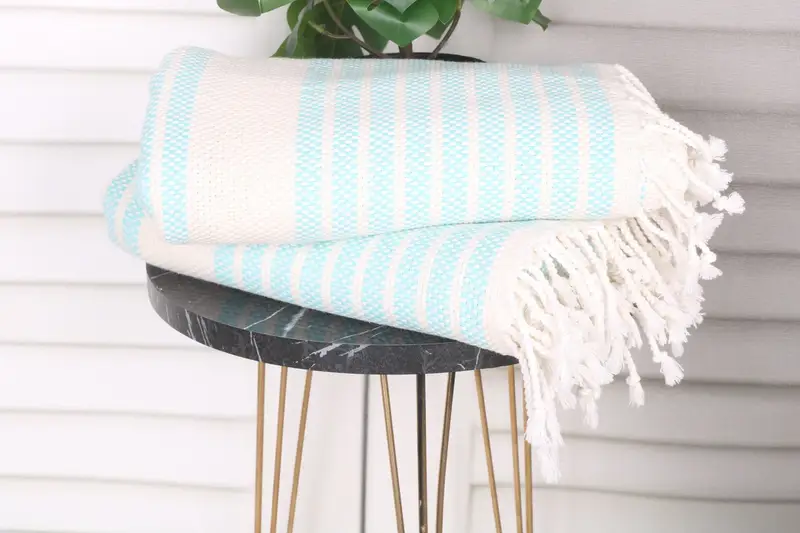 Bachelor Gifts, Absorbent towel, Spa Towel, Valentines Day Gift Idea, Housewarming Gift, 70x40 Cotton Striped Towel, Monogrammed Beach Towel - 3