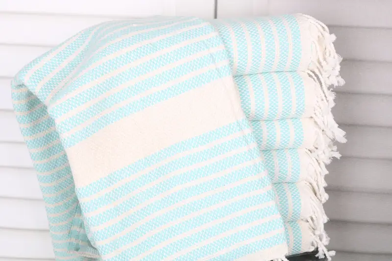 Bachelor Gifts, Absorbent towel, Spa Towel, Valentines Day Gift Idea, Housewarming Gift, 70x40 Cotton Striped Towel, Monogrammed Beach Towel - 1