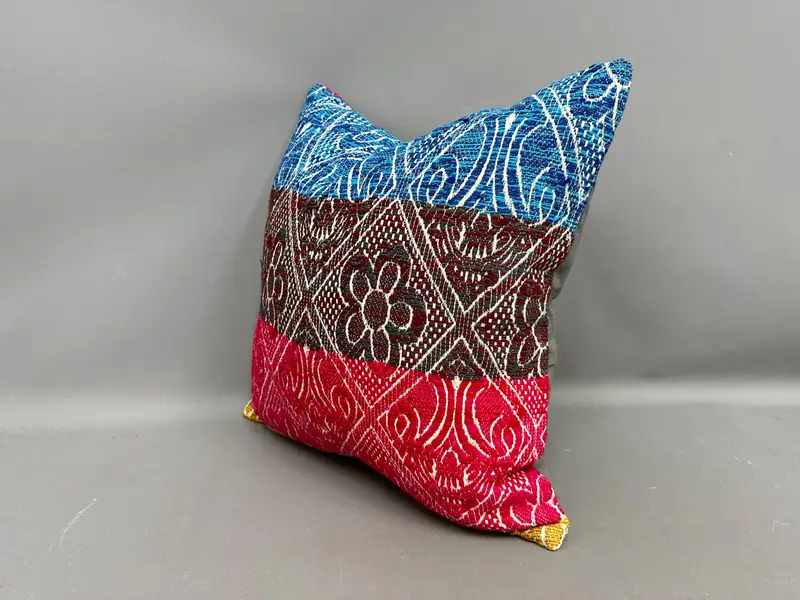 Kilim Pillow, Interior Designer Pillow, Pillow, Bohemian Cushion Cushion Cover, Throw Kilim Pillow, Wholesale Cushion, 20x20 Blue Cushion - 3