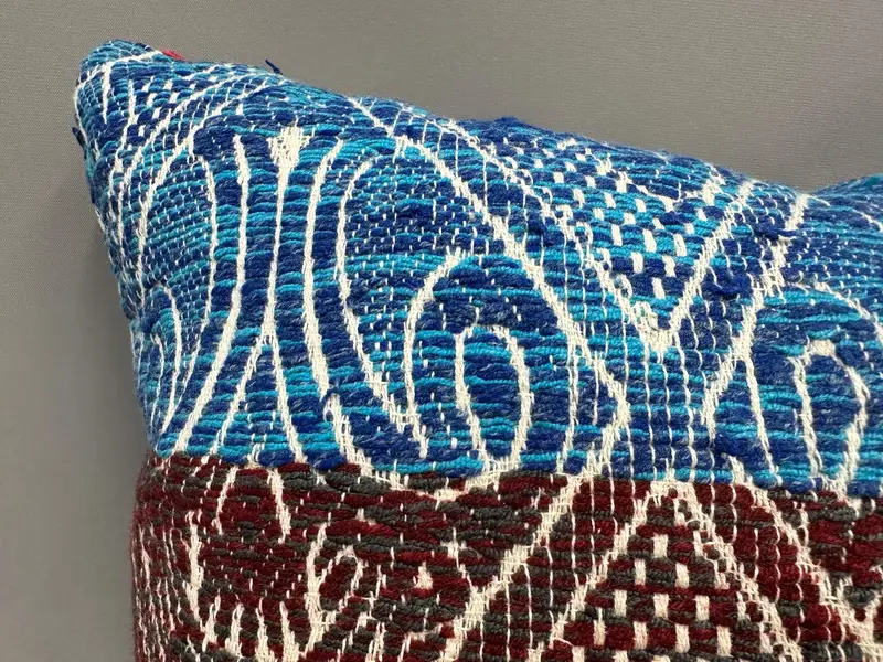Kilim Pillow, Interior Designer Pillow, Pillow, Bohemian Cushion Cushion Cover, Throw Kilim Pillow, Wholesale Cushion, 20x20 Blue Cushion - 5