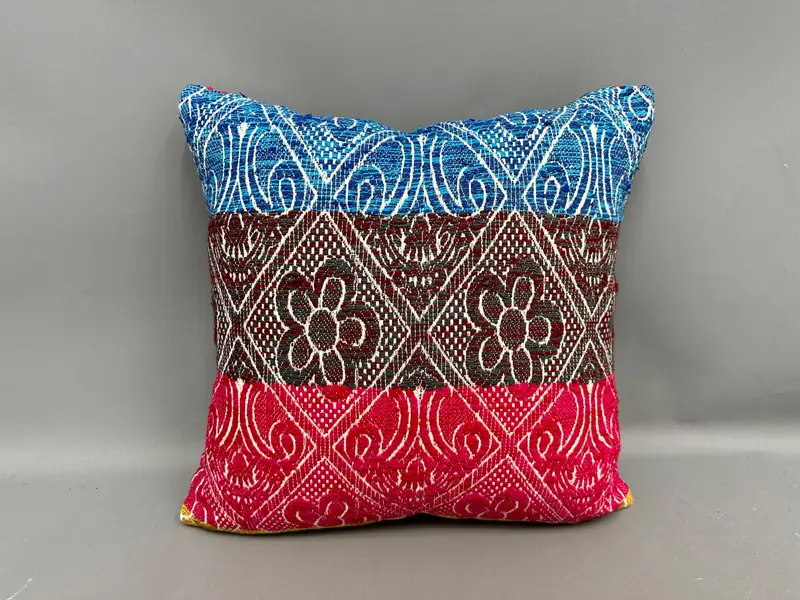 Kilim Pillow, Interior Designer Pillow, Pillow, Bohemian Cushion Cushion Cover, Throw Kilim Pillow, Wholesale Cushion, 20x20 Blue Cushion - 4