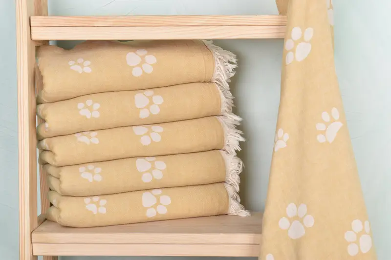 Baby Boy Gift, Personalized Bridesmaid Gift, Travel Towel, Decorative Towel, 70x36 Cotton Paw Design Towel, Peshtemal Towel, Lightweight towel - 3