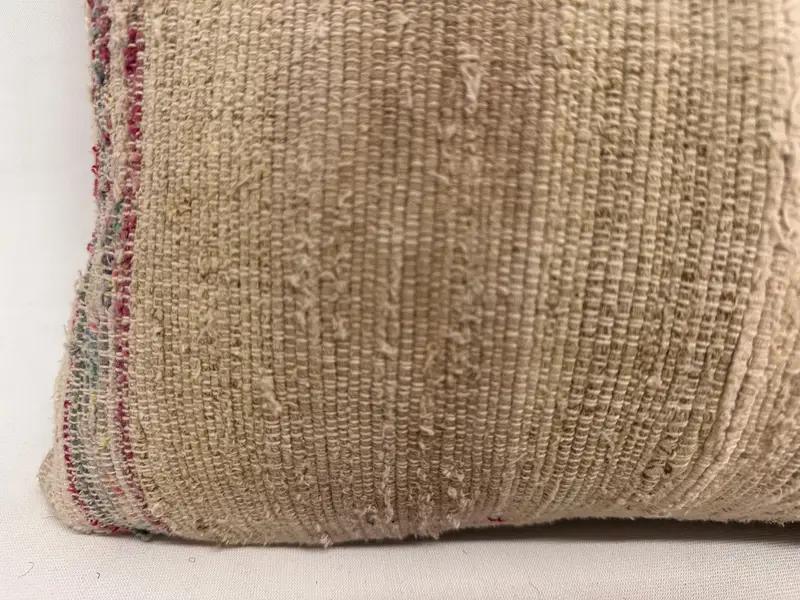 Throw Kilim Pillow, Turkish Kilim Pillow, Sustainable Pillow Case, Designer Throw Pillow, 12x43 Beige Pillow Cover, Cushion, Kilim Pillow - 4