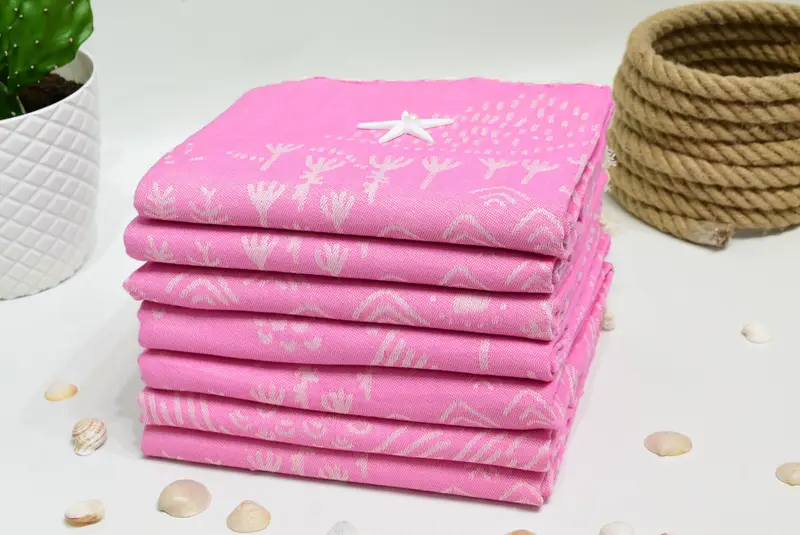 68x40 Cotton Mountain Design Towel, Employee Gifts, Gift For Her, Sand-free towel, Monogram Turkish Towel, Authentic Turkish hammam peshtemal - 2