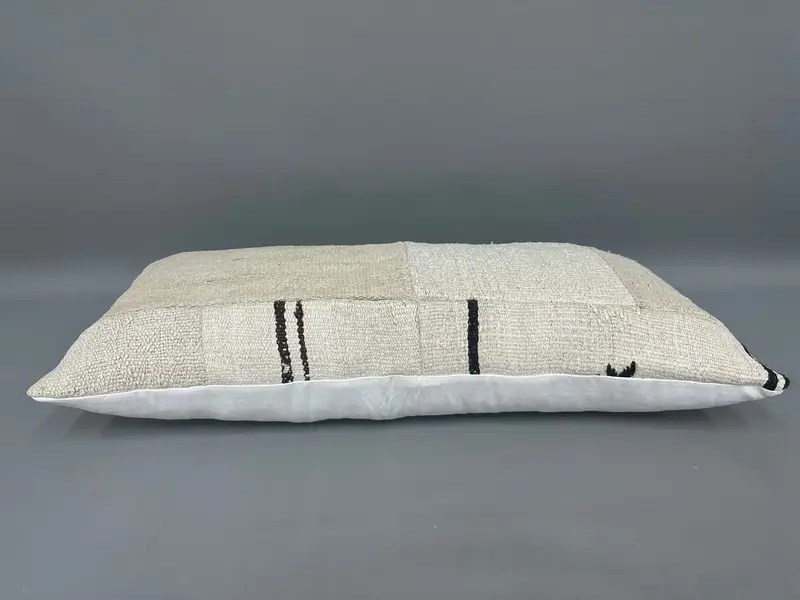 Kilim Pillow Cover, Cushion Case, Yoga Cushion Cover, 16x36 Beige Cushion Case, Pillow for Couch, Interior Designer Pillow - 7