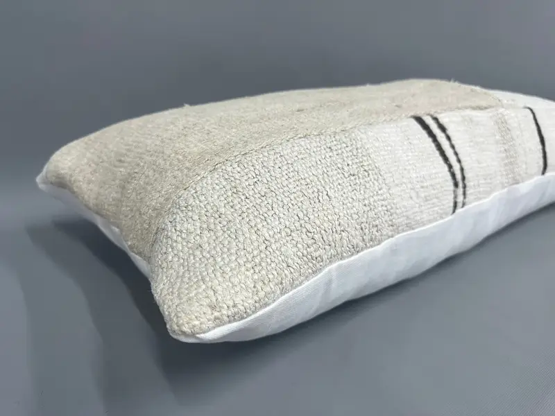 Kilim Pillow Cover, Cushion Case, Yoga Cushion Cover, 16x36 Beige Cushion Case, Pillow for Couch, Interior Designer Pillow - 6