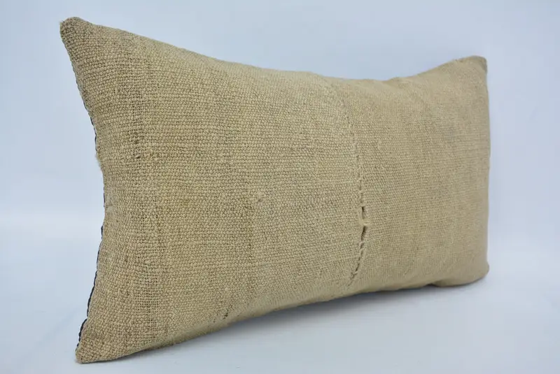 Nautical Throw Cushion Cover, Turkish Pillow, Kilim Pillow, Authentic Pillow Sham, Cushion, Antique Pillows, 12x20 Beige Cushion Cover - 3