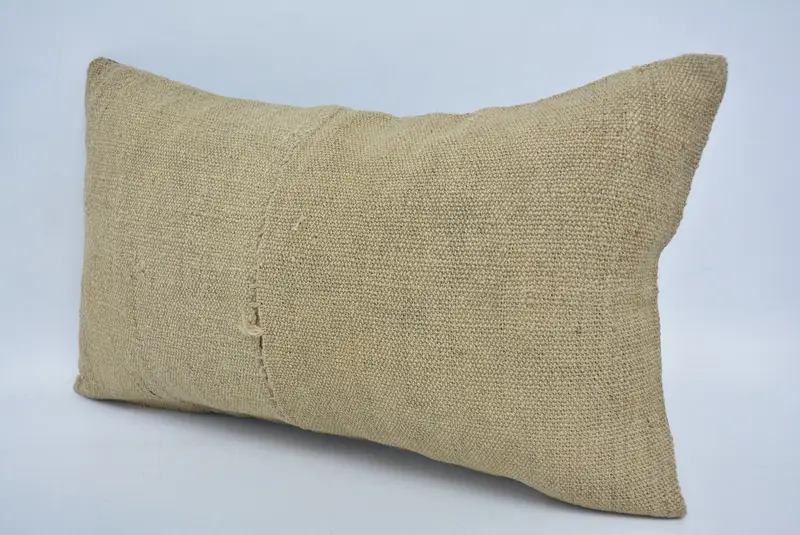 Nautical Throw Cushion Cover, Turkish Pillow, Kilim Pillow, Authentic Pillow Sham, Cushion, Antique Pillows, 12x20 Beige Cushion Cover - 4