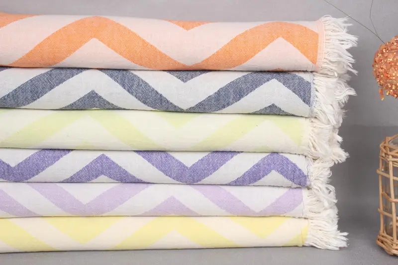 Bachelor Towel, Anniversary Gift For Her, Gifts For Him, Quick-dry towel, 70x40 Cotton Zigzag Design Towel, Beach Towel Bulk, Bridesmaid Gift - 3