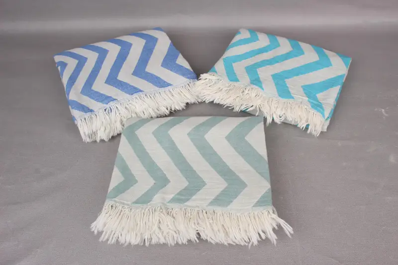 Bachelor Towel, Anniversary Gift For Her, Gifts For Him, Quick-dry towel, 70x40 Cotton Zigzag Design Towel, Beach Towel Bulk, Bridesmaid Gift - 5