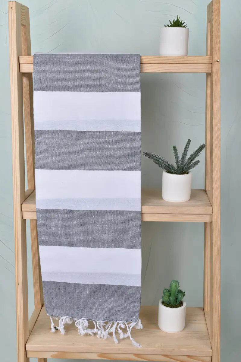 Personalized Towel, 70x40 Cotton Striped Towel, Beach Wedding Favor, Absorbent towel, Personalized Gift For Her, Custom Beach Towels, Turkish towel - 8