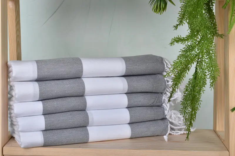 Personalized Towel, 70x40 Cotton Striped Towel, Beach Wedding Favor, Absorbent towel, Personalized Gift For Her, Custom Beach Towels, Turkish towel - 2