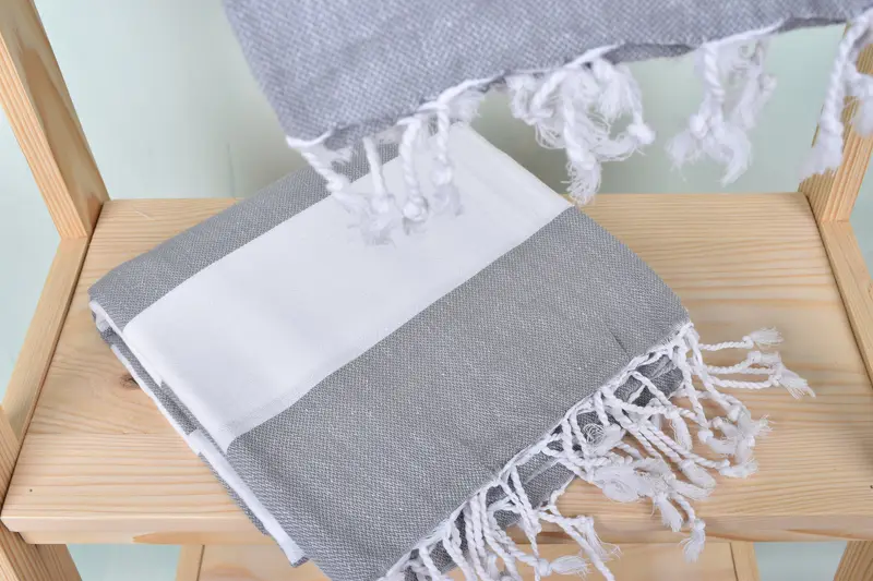 Personalized Towel, 70x40 Cotton Striped Towel, Beach Wedding Favor, Absorbent towel, Personalized Gift For Her, Custom Beach Towels, Turkish towel - 5