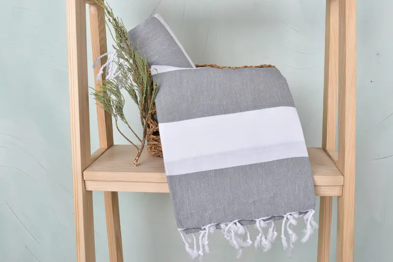 Personalized Towel, 70x40 Cotton Striped Towel, Beach Wedding Favor, Absorbent towel, Personalized Gift For Her, Custom Beach Towels, Turkish towel - 4