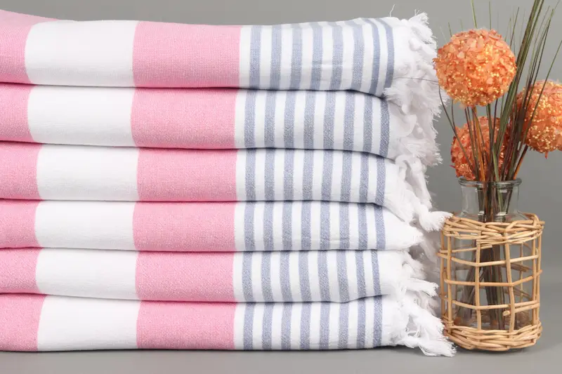 Hammam towel, Bridesmaid Favors, Turkish beach towel with fringe, Thin towel, 68x36 Cotton Striped Terry Towel, Bachelor Bachelorette Party Favors - 2