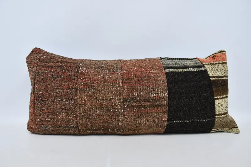 Gift Pillow, 16x36 Brown Pillow Case, Cushion Case, Kilim Pillow Cover, Ethnical Kilim Rug Pillow, Personalized Gift Pillow Cushion Cover - 1