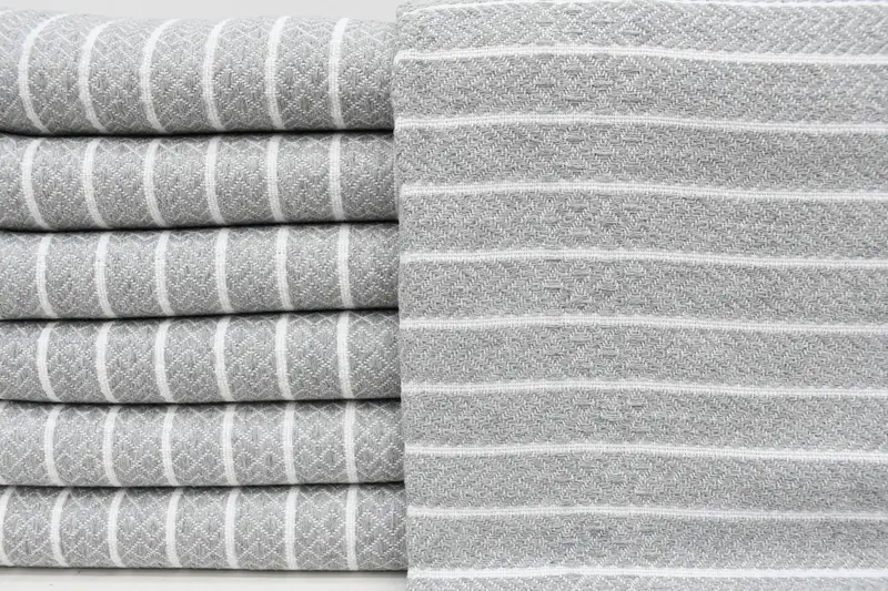 Embroidered Turkish Towel, Personalize Gift, Best Beach Towel, Thin towel, First Wedding Anniversary Gift, 70x40 Cotton Striped Towel, Organic towel - 1