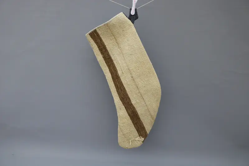 Kahverengi Süslü Bej Noel Çorabı, Şenlikli Tatil Çorabı