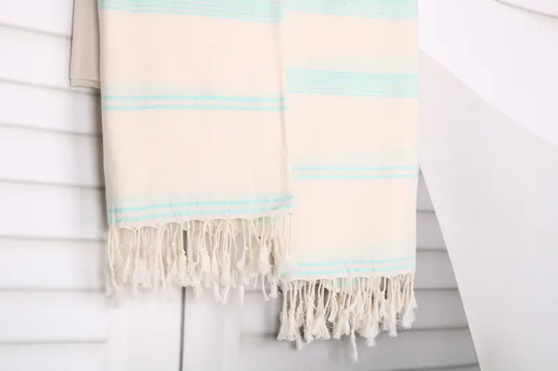 Thin towel, Pool Towels, 80x36 Cotton Striped Towel, Large Turkish Towel, Christmas Gift, Sand-resistant Turkish towel for travel, Turkish Towel USA - 8