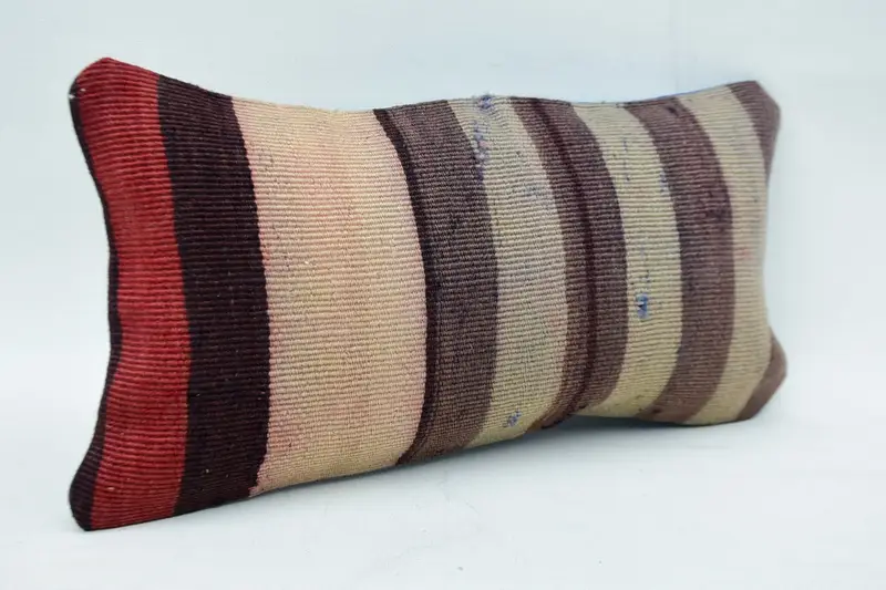 8x16 Beige Cushion Case, Handmade Kilim Cushion, Vintage Kilim Pillow, Turkish Rugs Pillow, Interior Designer Pillow, Pillow Sham - 2