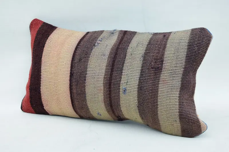 8x16 Beige Cushion Case, Handmade Kilim Cushion, Vintage Kilim Pillow, Turkish Rugs Pillow, Interior Designer Pillow, Pillow Sham - 3