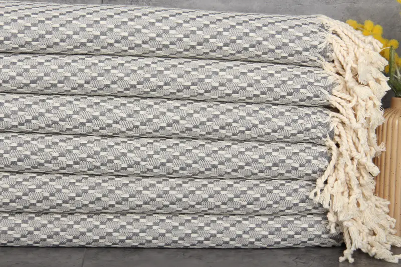 Personalized Dark Gray Chevron Towel, Organic Cotton, 40x67 Inches