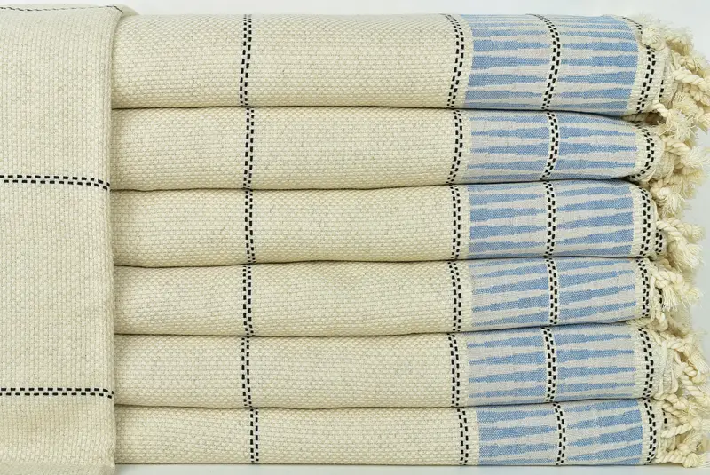 Bridesmaid Gifts, Turkish Blanket, Gift For Wedding Day, Personalized Blanket, 104x96 Linen Striped Towel, Organic Beach Blanket, Bachelorette Favor - 1