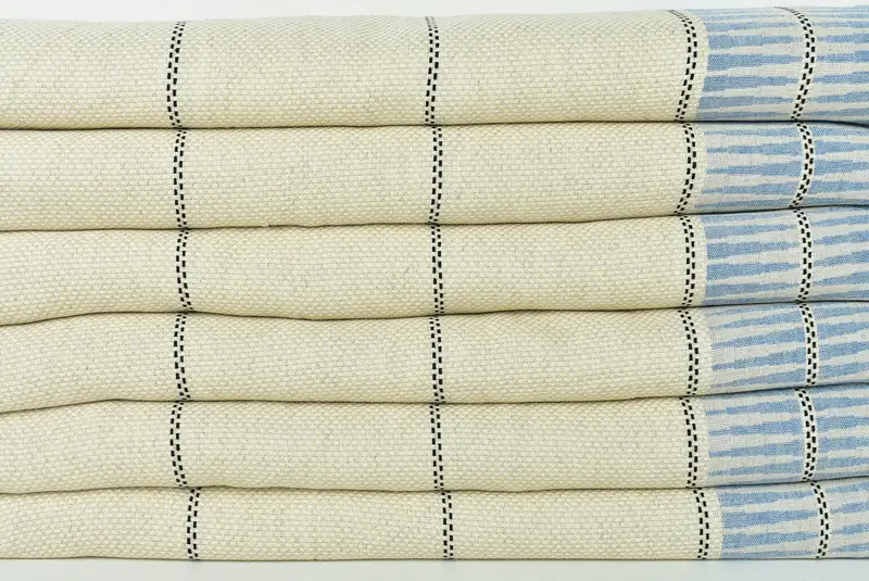 Bridesmaid Gifts, Turkish Blanket, Gift For Wedding Day, Personalized Blanket, 104x96 Linen Striped Towel, Organic Beach Blanket, Bachelorette Favor - 2