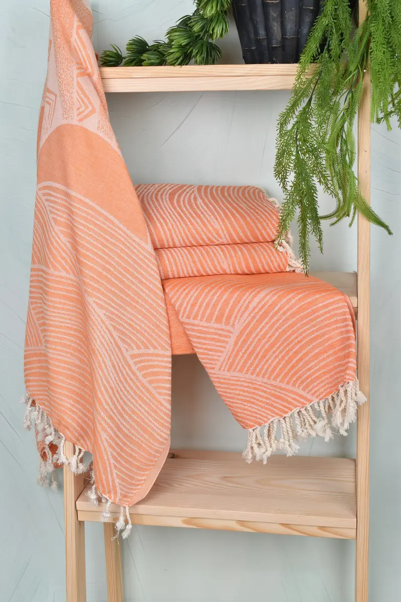 Sand-free peshtemal towel for the beach, Quick-dry peshtemal, 68x40 Cotton Striped Design Towel, Wedding Favors, Bridesmaid Gift, Grandma Gift - 7