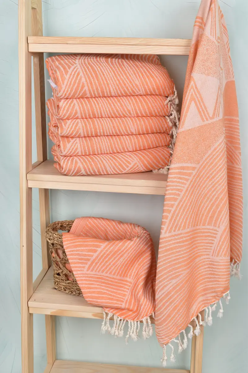 Sand-free peshtemal towel for the beach, Quick-dry peshtemal, 68x40 Cotton Striped Design Towel, Wedding Favors, Bridesmaid Gift, Grandma Gift - 4