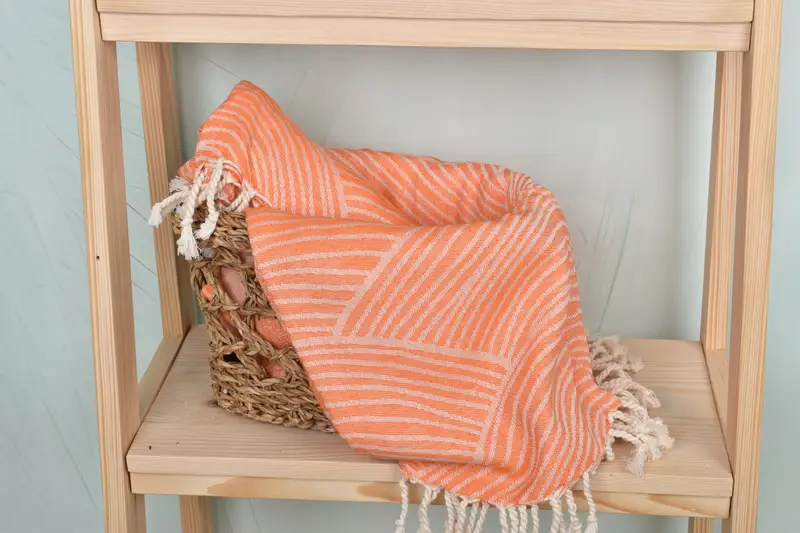 Sand-free peshtemal towel for the beach, Quick-dry peshtemal, 68x40 Cotton Striped Design Towel, Wedding Favors, Bridesmaid Gift, Grandma Gift - 5