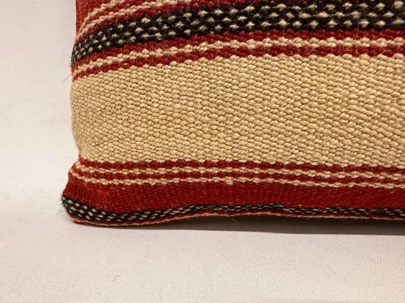 Traditional Pillow Cover, Wool Kilim Pillow Pillow, Pillow for Sofa, Kilim Pillow, Pillow Case, 12x24 Beige Pillow, Handmade Kilim Cushion - 2