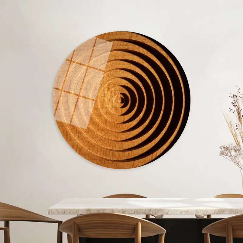 Contemporary Geometric Wood Texture Canvas Print - Trendy Decor