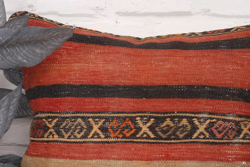 Southwestern Cushion, 20x20 Red Cushion, Comfy Throw Pillow Sham, Pillow for Couch, Boho Pillow, Tribal Cushion, Pillow Cover, Kilim Pillow Cover - 2
