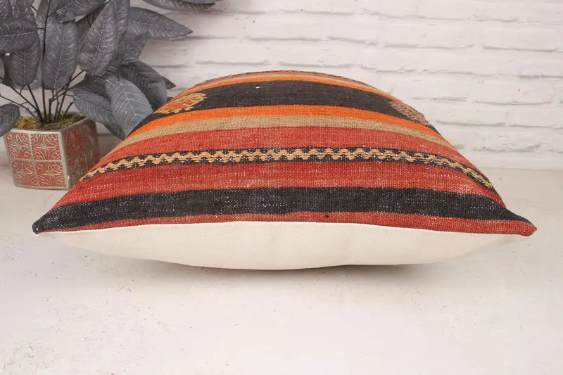Southwestern Cushion, 20x20 Red Cushion, Comfy Throw Pillow Sham, Pillow for Couch, Boho Pillow, Tribal Cushion, Pillow Cover, Kilim Pillow Cover - 5