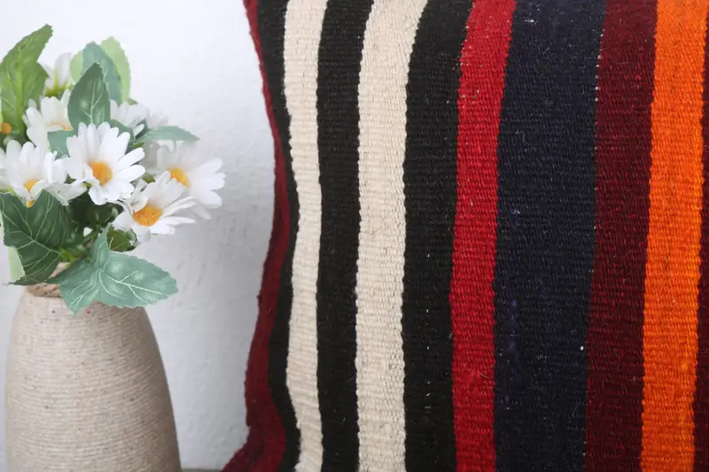 Cushion, Handmade Kilim Cushion, 12x24 Brown Pillow Case, Kilim Pillow Cover, One Of A Kind Cushion Cover, Tapestry Pillow, Turkish Kilim Pillow - 3